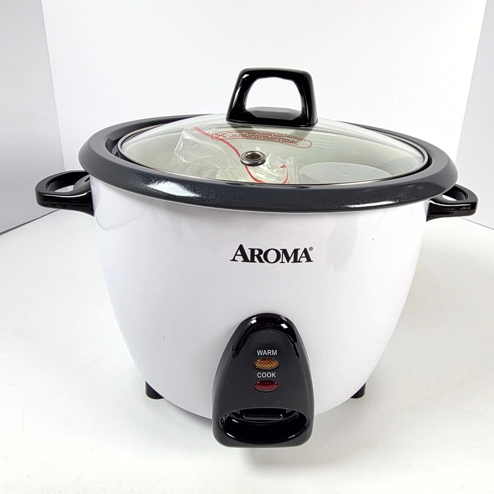 Aroma Rice Cooker Food Steamer ARC-360-NGP White 20-Cup Cooked Capacity‎ New